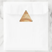 Sticker Triangulaire Couture rouge vintage de baseball blanc (Sac)