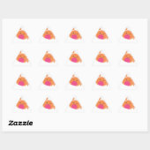 Sticker Triangulaire Crabe caricaturale orange (Feuille)