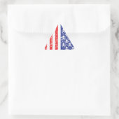 Sticker Triangulaire Crânes patriotiques (Sac)