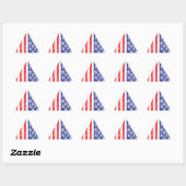 Sticker Triangulaire Crânes patriotiques (Feuille)
