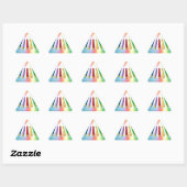 Sticker Triangulaire Crayons de couleur (Feuille)
