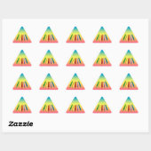 Sticker Triangulaire Crayons de couleur (Feuille)
