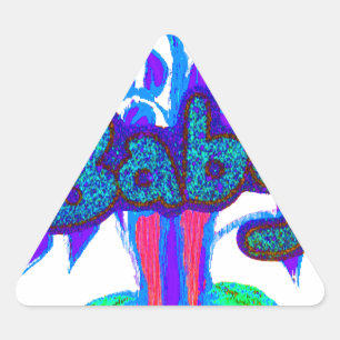 Sticker Triangulaire Créez votre propre mignonne Nice belle Parties sci