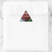 Sticker Triangulaire Cricket : Red Hard Ball Art Print (Sac)