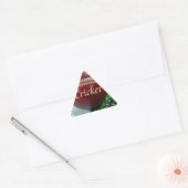 Sticker Triangulaire Cricket : Red Hard Ball Art Print (Enveloppe)