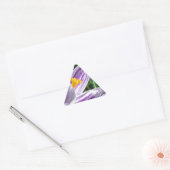 Sticker Triangulaire Crocus de printemps violet (Enveloppe)