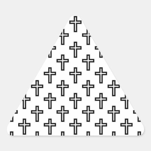 Sticker Triangulaire Croix chrétienne (Devant)