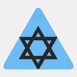 Sticker Triangulaire Croix de David sur l'Arrière - plan Sky Blue