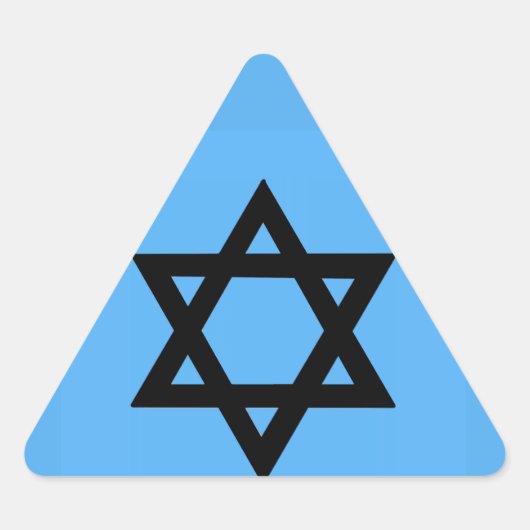 Sticker Triangulaire Croix de David sur l'Arrière - plan Sky Blue (Devant)