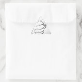 Sticker Triangulaire Croquis au crayon Pop Art Smash (Sac)