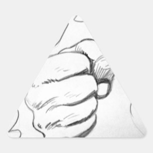 Sticker Triangulaire Croquis au crayon Pop Art Smash