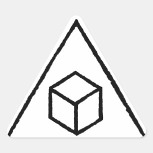 Sticker Triangulaire Cubes en delta