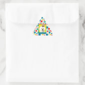Sticker Triangulaire Cupcake d'anniversaire - Bichon Frise (Sac)