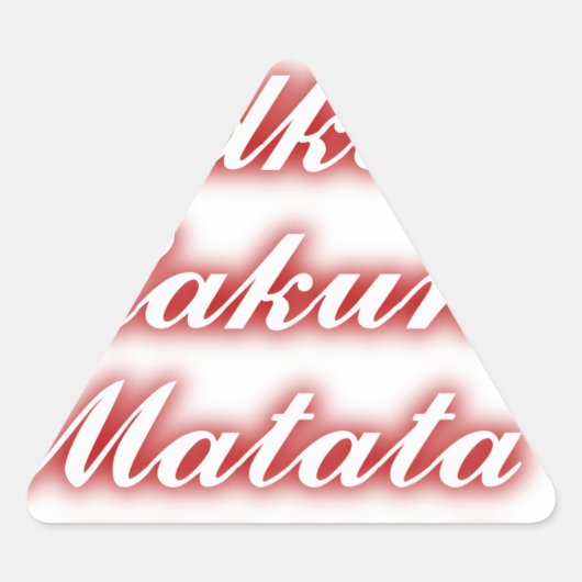 Sticker Triangulaire Cupcakes Rouge Vodka Hakuna Matata FUNNY. (Devant)