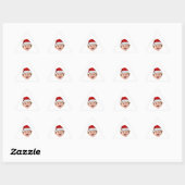 Sticker Triangulaire Custom Santa Hat Stickers, Face Photo Christmas (Feuille)
