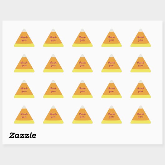 Sticker Triangulaire Cute Halloween Candy Corn (Feuille)
