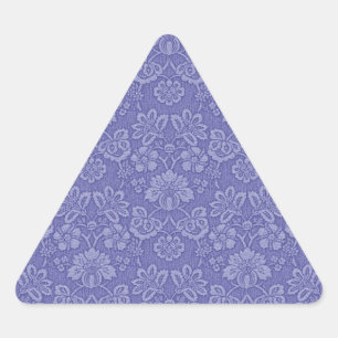 Sticker Triangulaire Damas en bleu