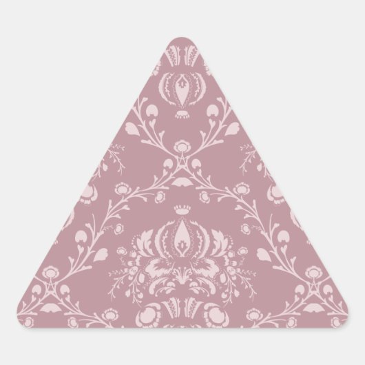 Sticker Triangulaire Damas violet et blanc (Devant)