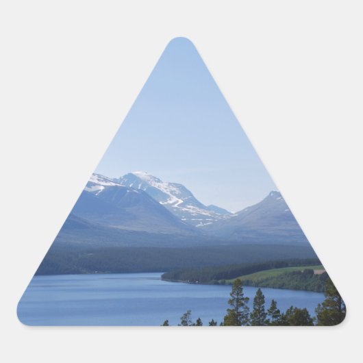 STICKER TRIANGULAIRE DE BELLES MONTAGNES (Devant)