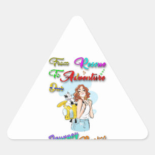 Sticker Triangulaire De Secourt À Aventure Notre Voyage Commence Pistes
