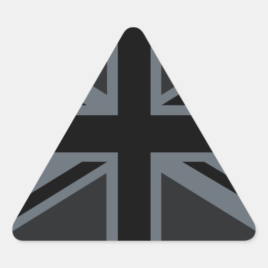 Sticker Triangulaire Décor noir Union Jack British (Devant)