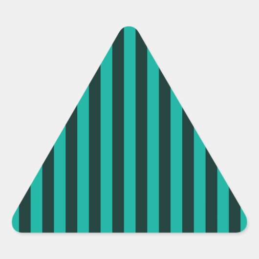 Sticker Triangulaire Décor Turquoise Vertical Stripes (Devant)
