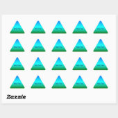 Sticker Triangulaire Dégradé bleu et vert mer et ciel (Feuille)