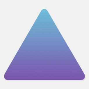 Sticker Triangulaire Dégradé de fond simple Turquoise Bleu Violet