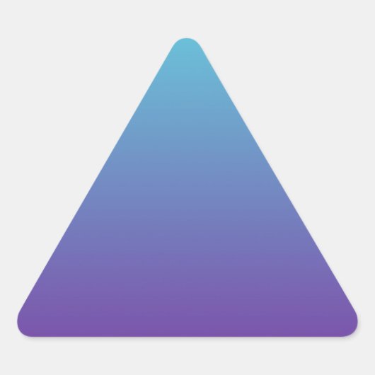 Sticker Triangulaire Dégradé de fond simple Turquoise Bleu Violet (Devant)