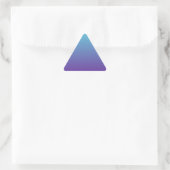 Sticker Triangulaire Dégradé de fond simple Turquoise Bleu Violet (Sac)