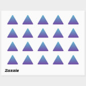 Sticker Triangulaire Dégradé de fond simple Turquoise Bleu Violet (Feuille)