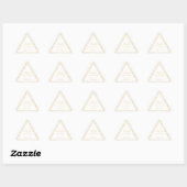 Sticker Triangulaire Dentelle d'or sophistiquée Mariage élégant (Feuille)
