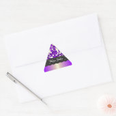 Sticker Triangulaire Dentelle pourpre et or damée (Enveloppe)