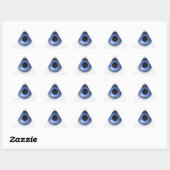 Sticker Triangulaire déplaisants yeux bleus (Feuille)