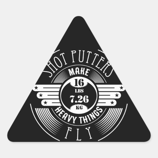 Sticker Triangulaire des choses lourdes qui volent (Devant)