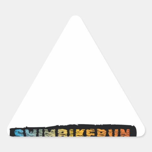 Sticker Triangulaire Design de triathlon (Devant)