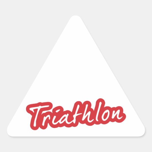 Sticker Triangulaire Design de triathlon cool (Devant)