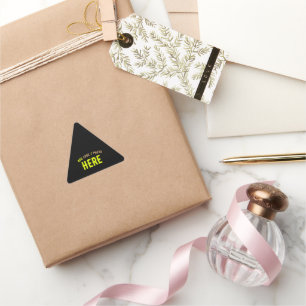 STICKER TRIANGULAIRE DESIGN MODERNE PERSONNALISABLE DE MARQUE NOIRE