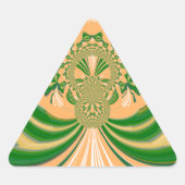 Sticker Triangulaire Design vert jaune. (Devant)