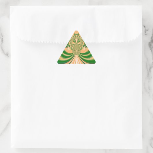 Sticker Triangulaire Design vert jaune. (Sac)