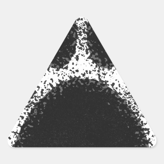 Sticker Triangulaire Dessin à mâchoire de chien (Devant)