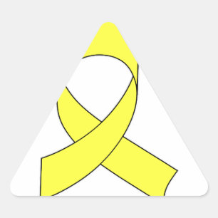 Sticker Triangulaire Dessin à ruban jaune