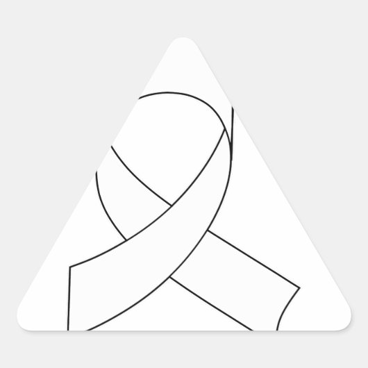 Sticker Triangulaire Dessin de ruban blanc (Devant)