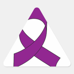 Sticker Triangulaire Dessin de ruban violet
