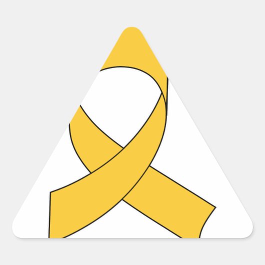 Sticker Triangulaire Dessin du ruban or (Devant)