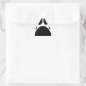 Sticker Triangulaire Dessin Paw Chien En Noir (Sac)