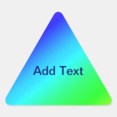 Sticker Triangulaire Diagonale arc-en-ciel bleu à vert (Devant)