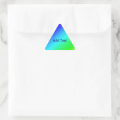 Sticker Triangulaire Diagonale arc-en-ciel bleu à vert (Sac)