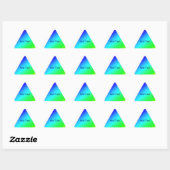 Sticker Triangulaire Diagonale arc-en-ciel bleu à vert (Feuille)