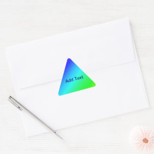 Sticker Triangulaire Diagonale arc-en-ciel bleu à vert